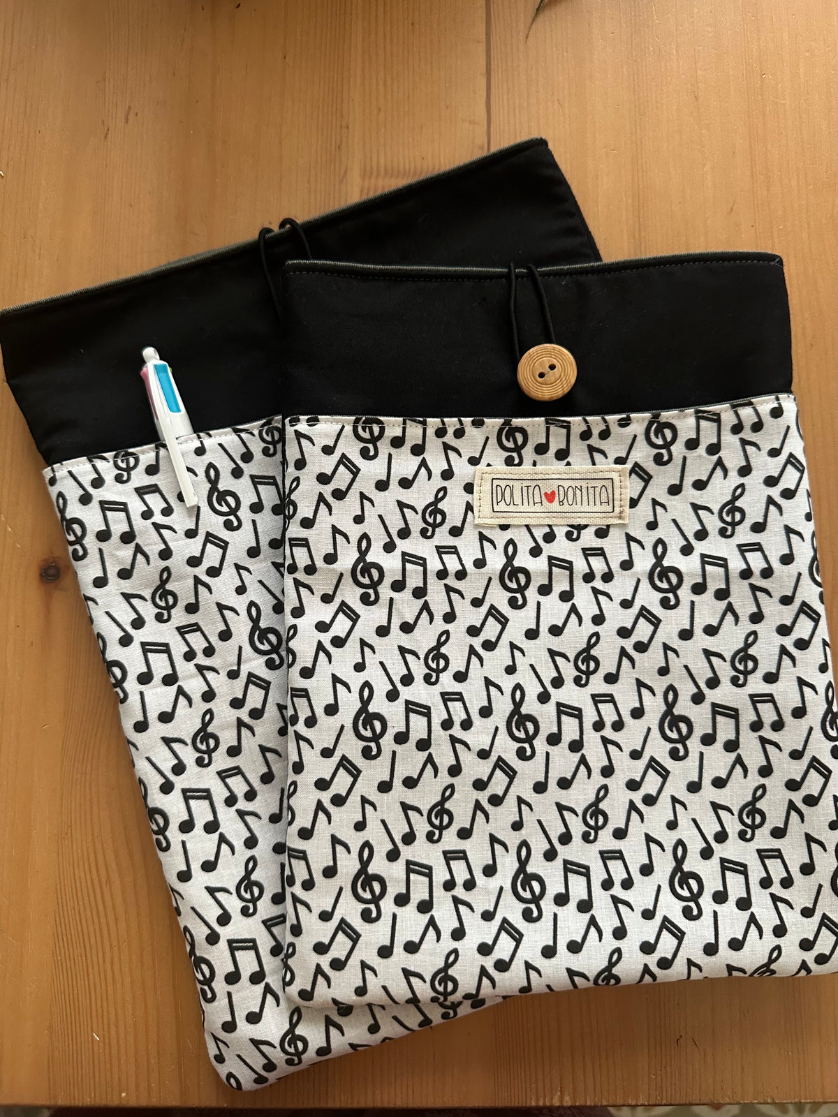 Funda libro grande/ipad “Musica”|polita bonita