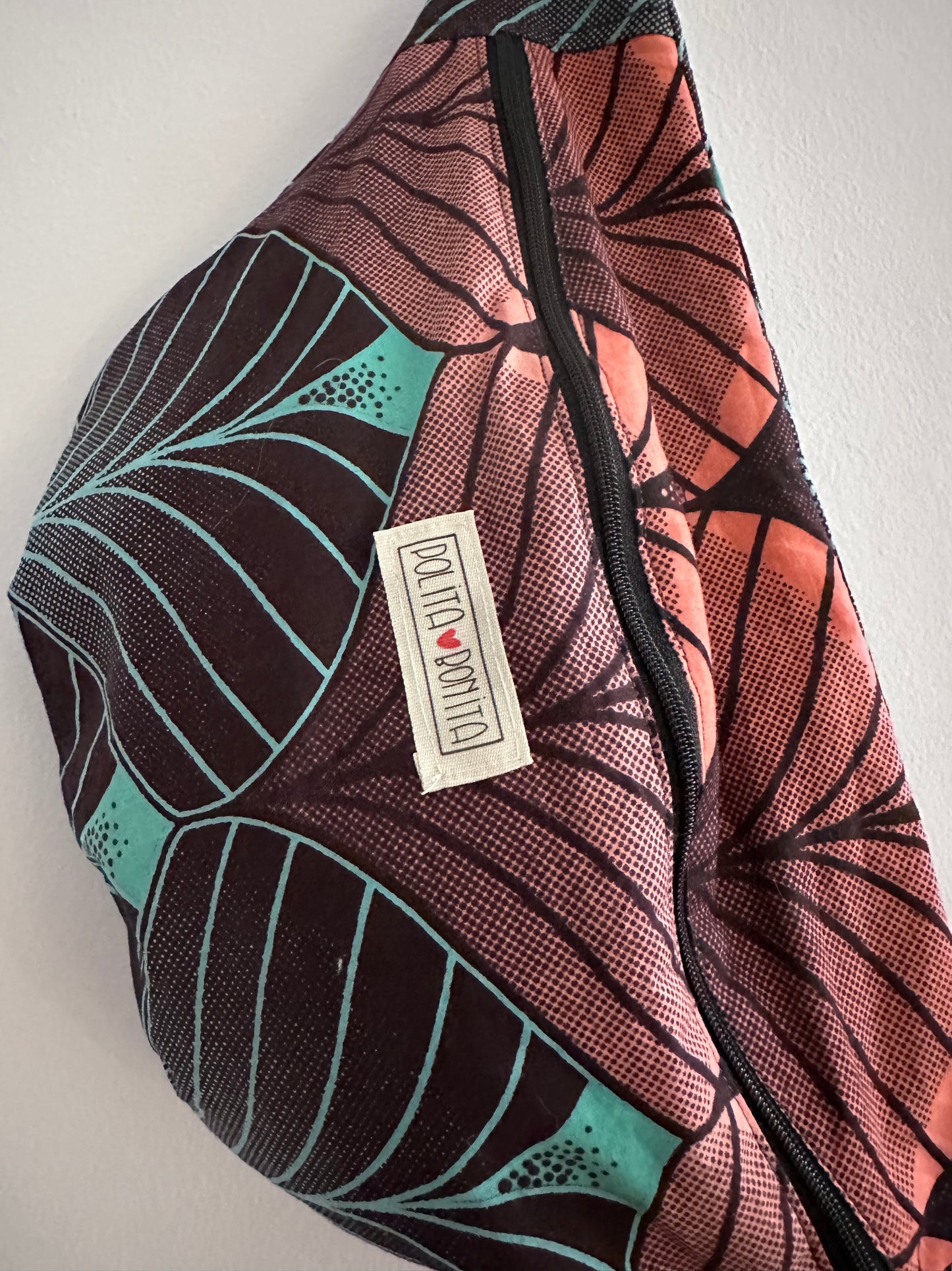 Maxi riñonera africana tela wax “Mariama turquesa”|polita bonita