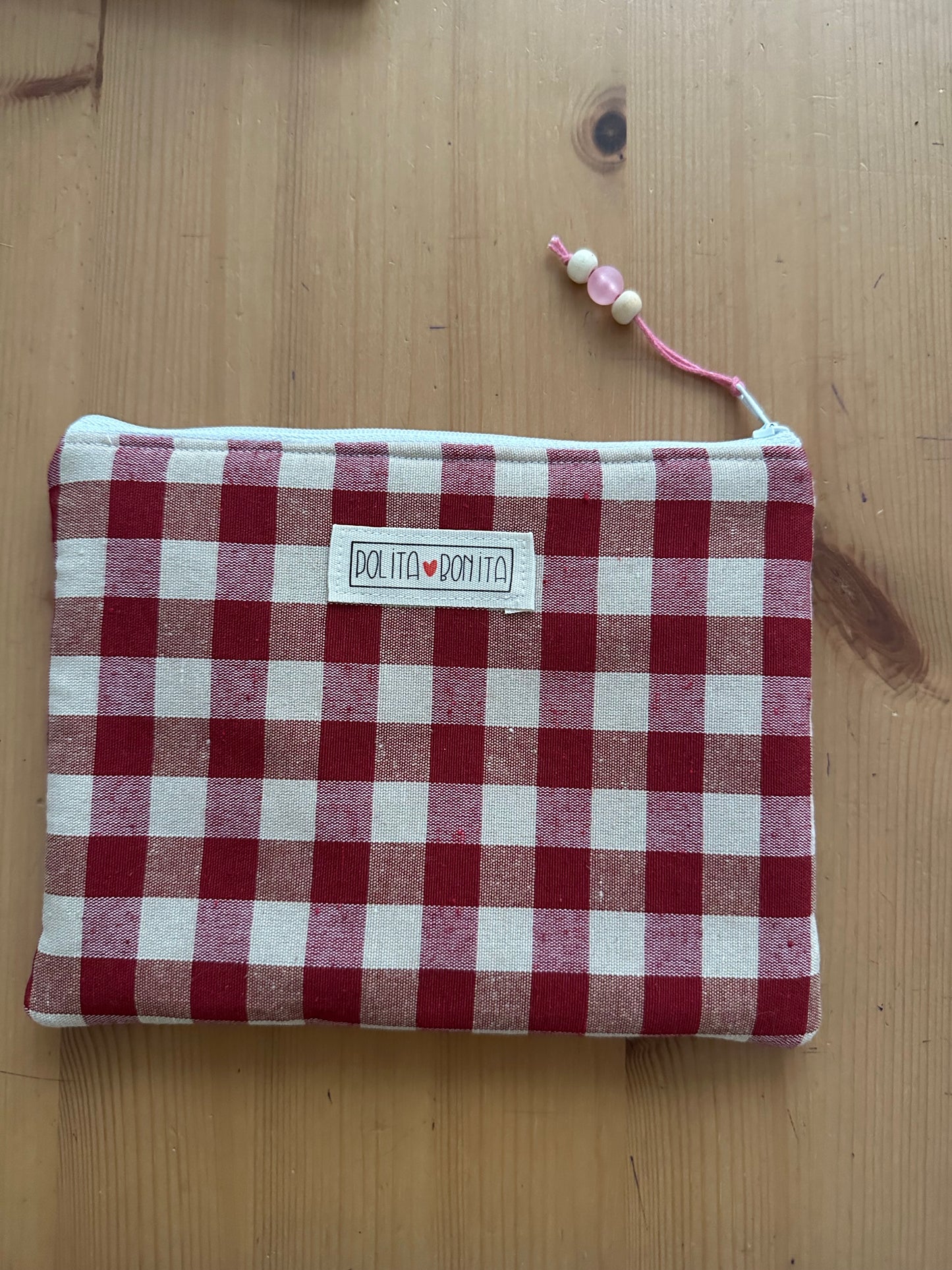 Neceser midi “vichy rojo”