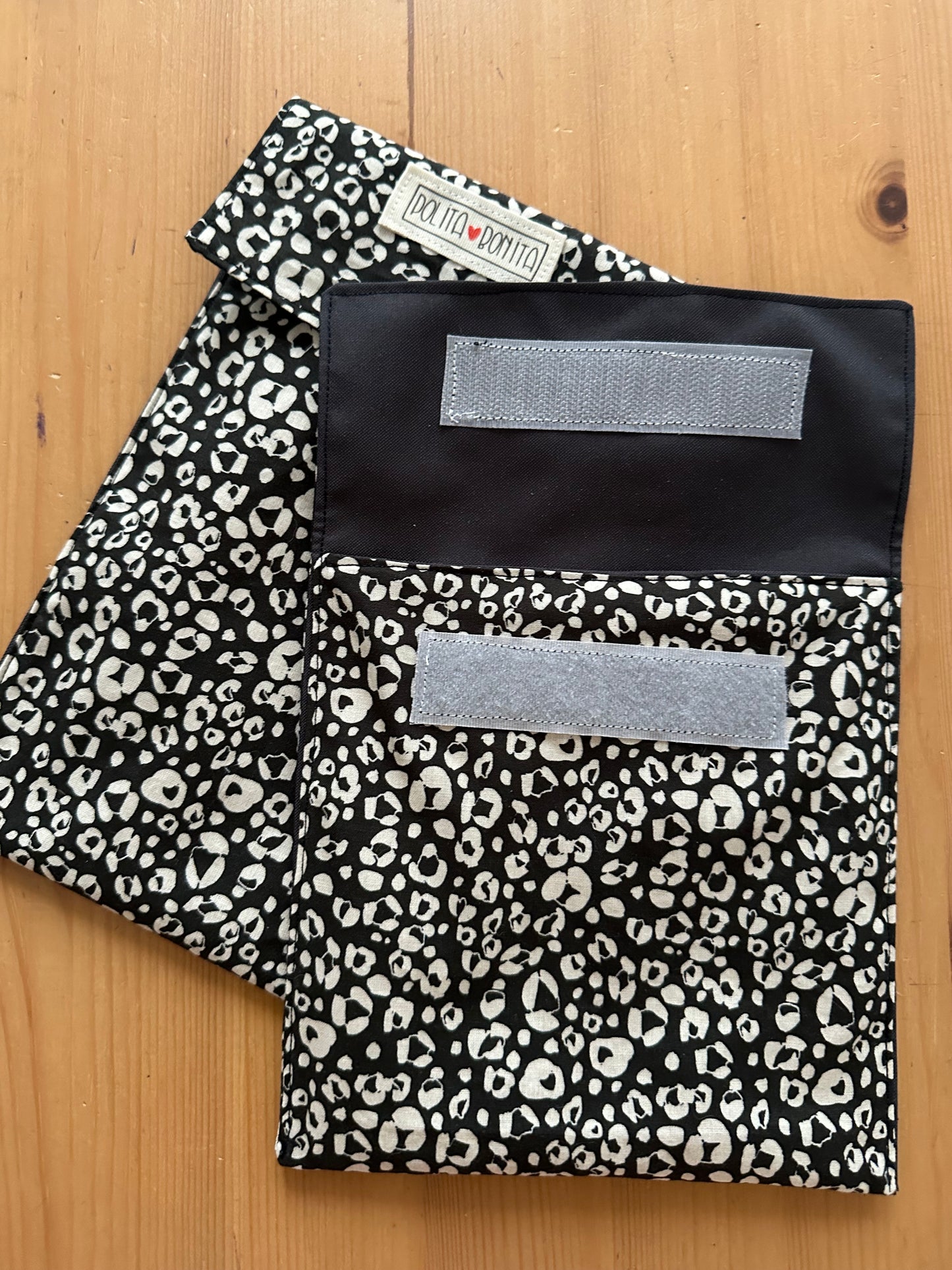 Eco sobre reutilizable “animal print negro”