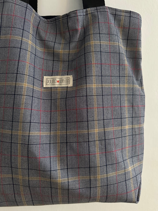 Tote guai basik “scotland azul”