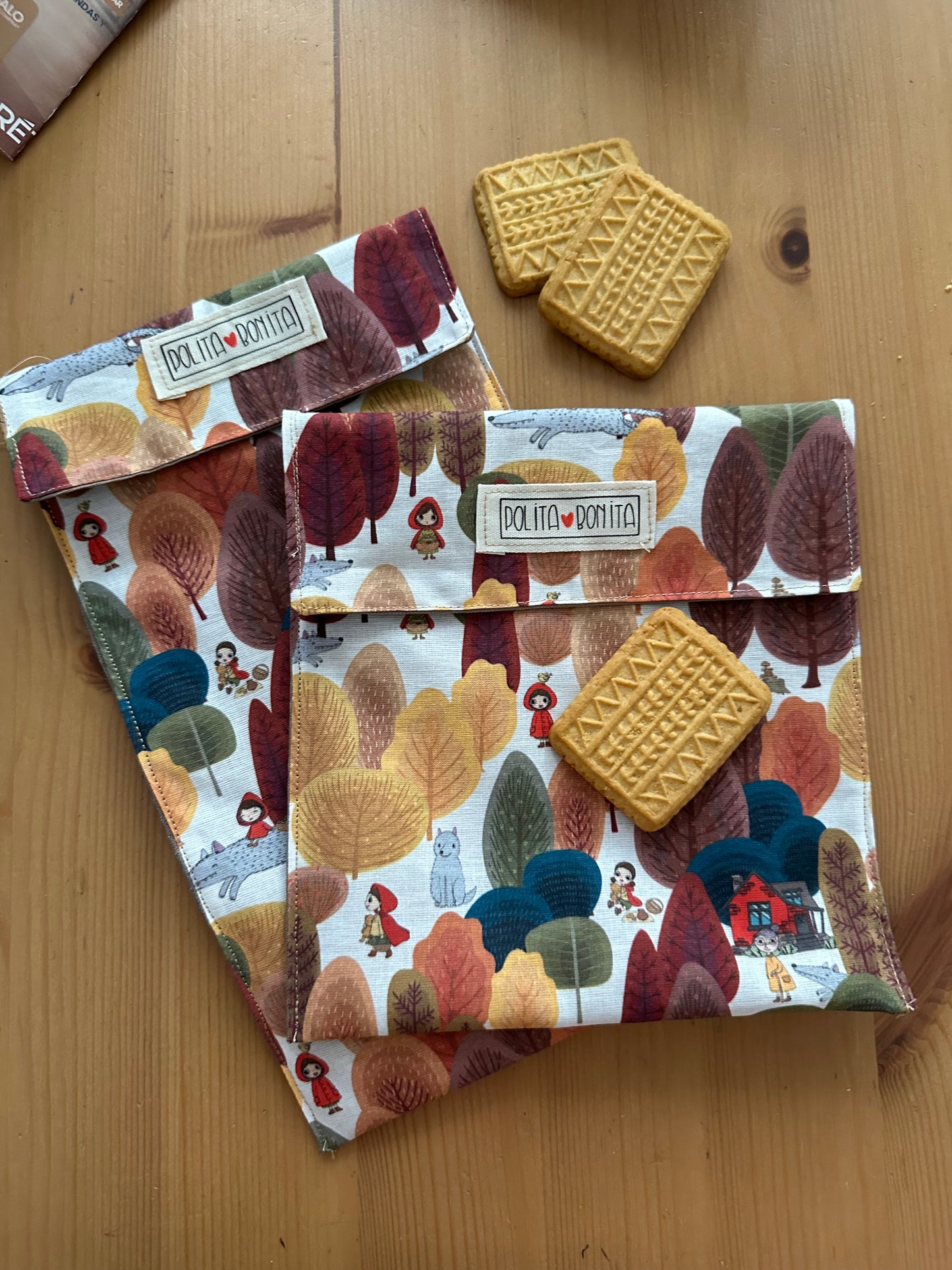 Bolsa reutilizable large “caperucita otoño”|polita bonita