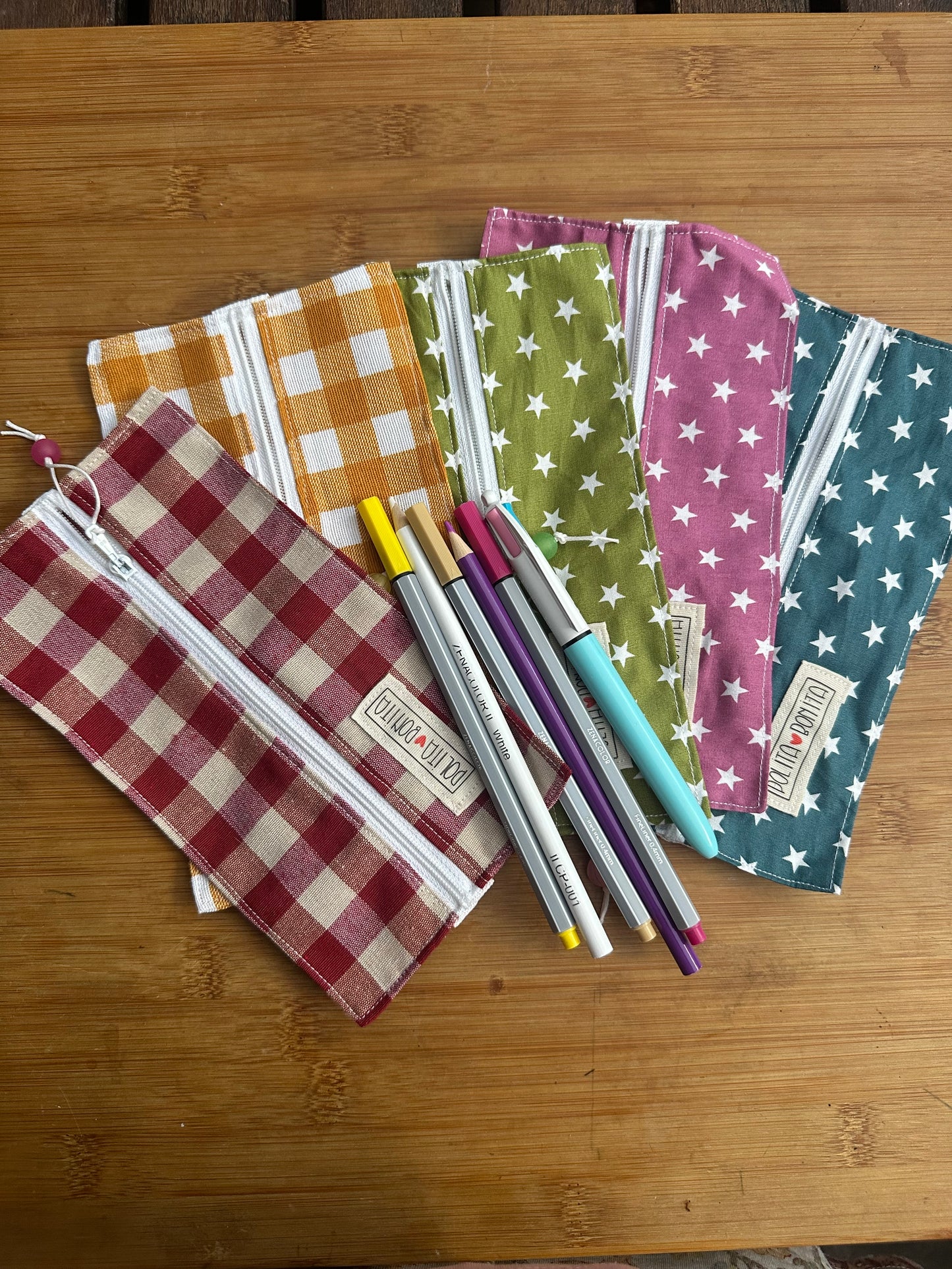 Estuche para libreta “estrellas fucsia”|polita bonita