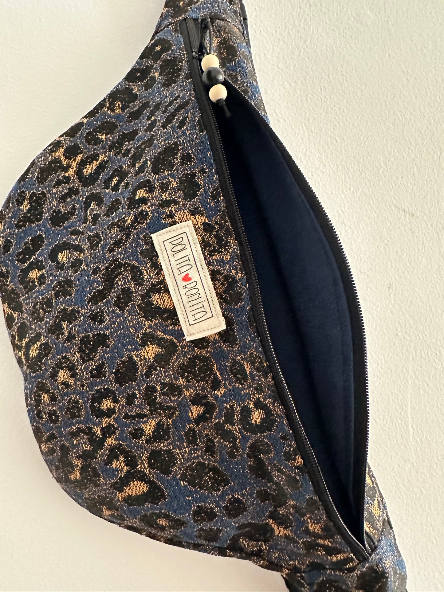 Riñonera animal print “Azul marino”|Polita Bonita