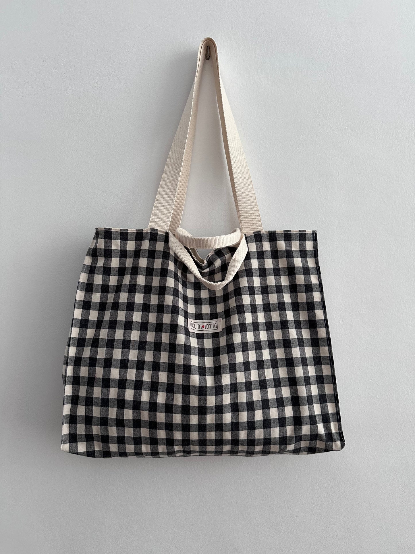 BOLSO Mod.”KAIXO” VICHY NEGRO