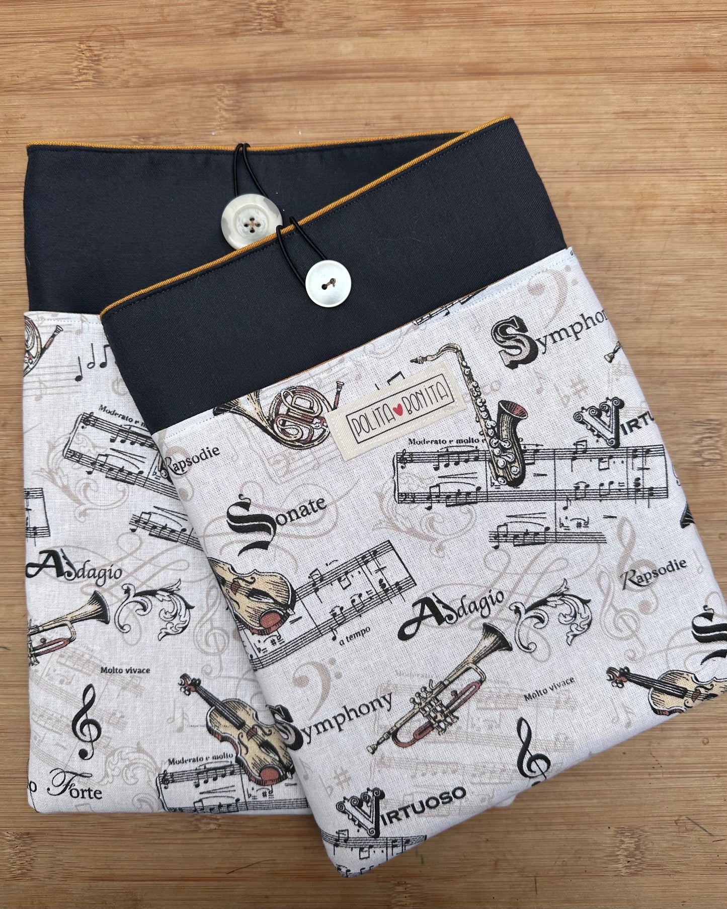 funda libro grande/ipad "le musicien"