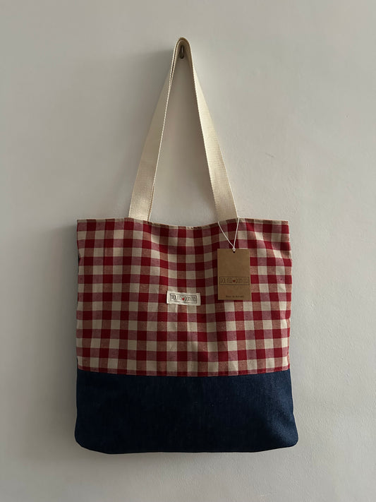 Tote “udaberria” vichy rojo