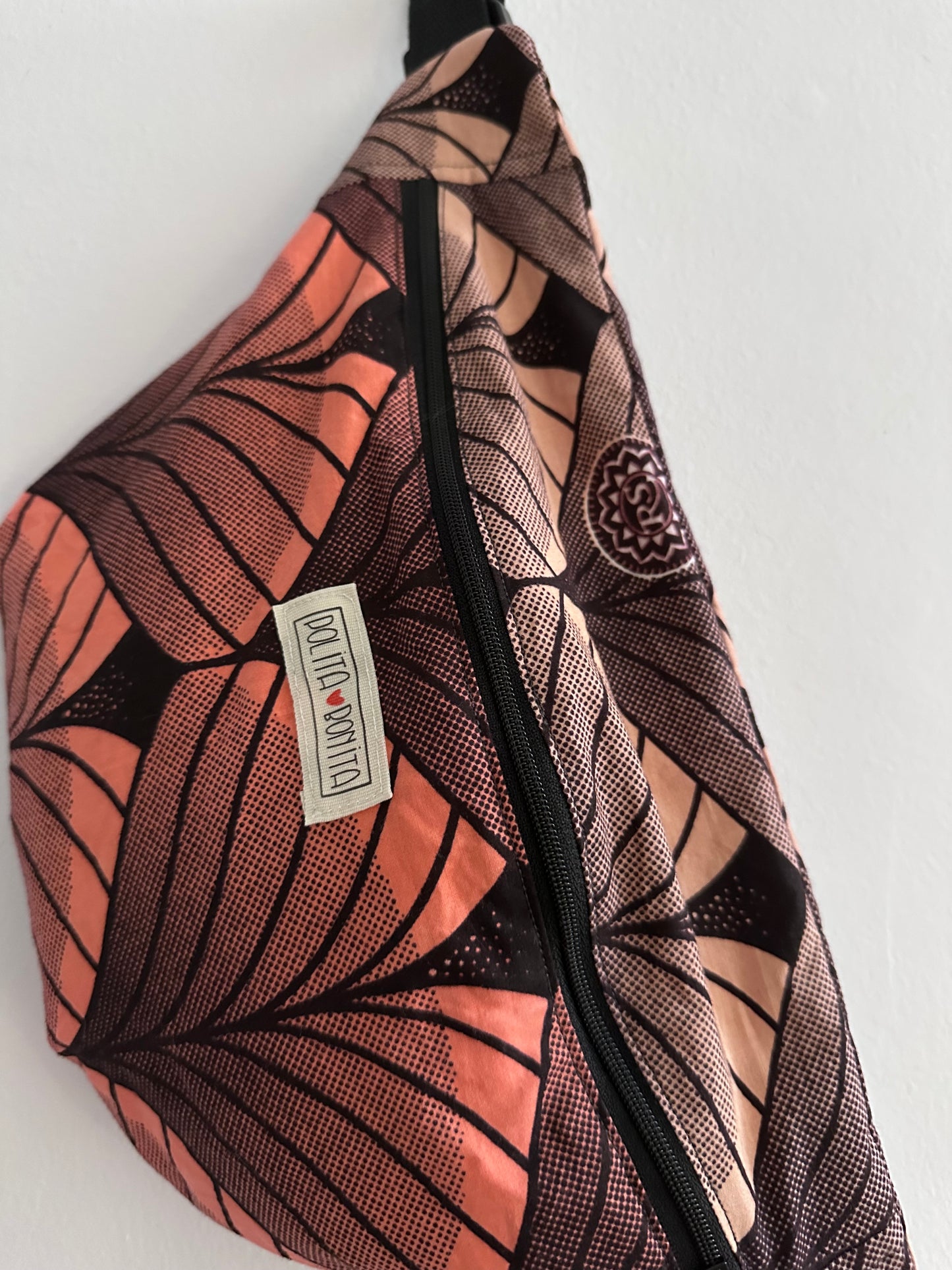 Maxi riñonera africana tela wax “mariama rosa”|polita bonita