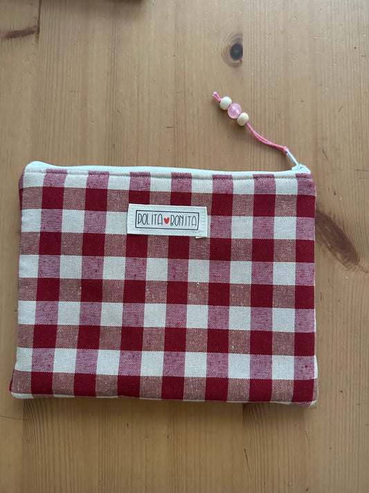 Neceser midi “vichy rojo”