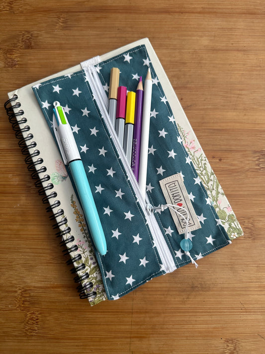 Estuche para libreta “estrellas verde”|polita bonita