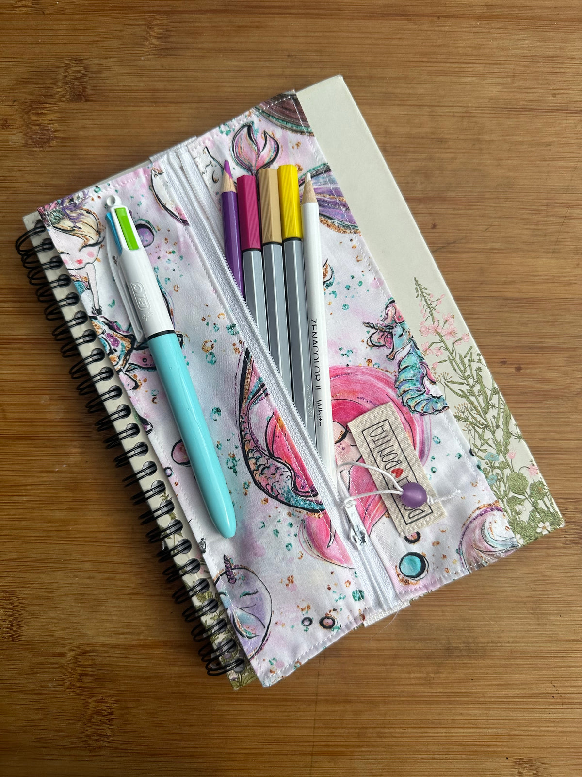 Estuche para libreta “sirenas”|polita bonita