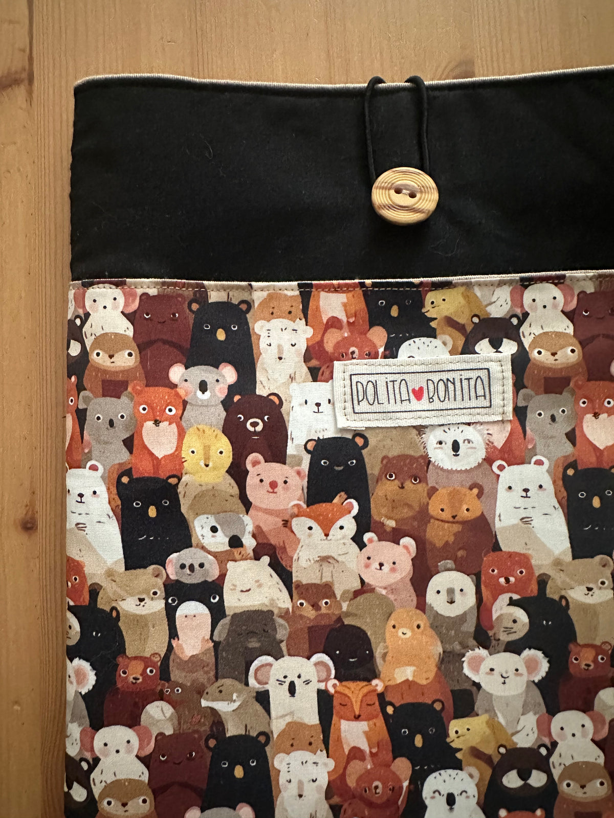 FUNDA libro grande/ipad “selfie osos”