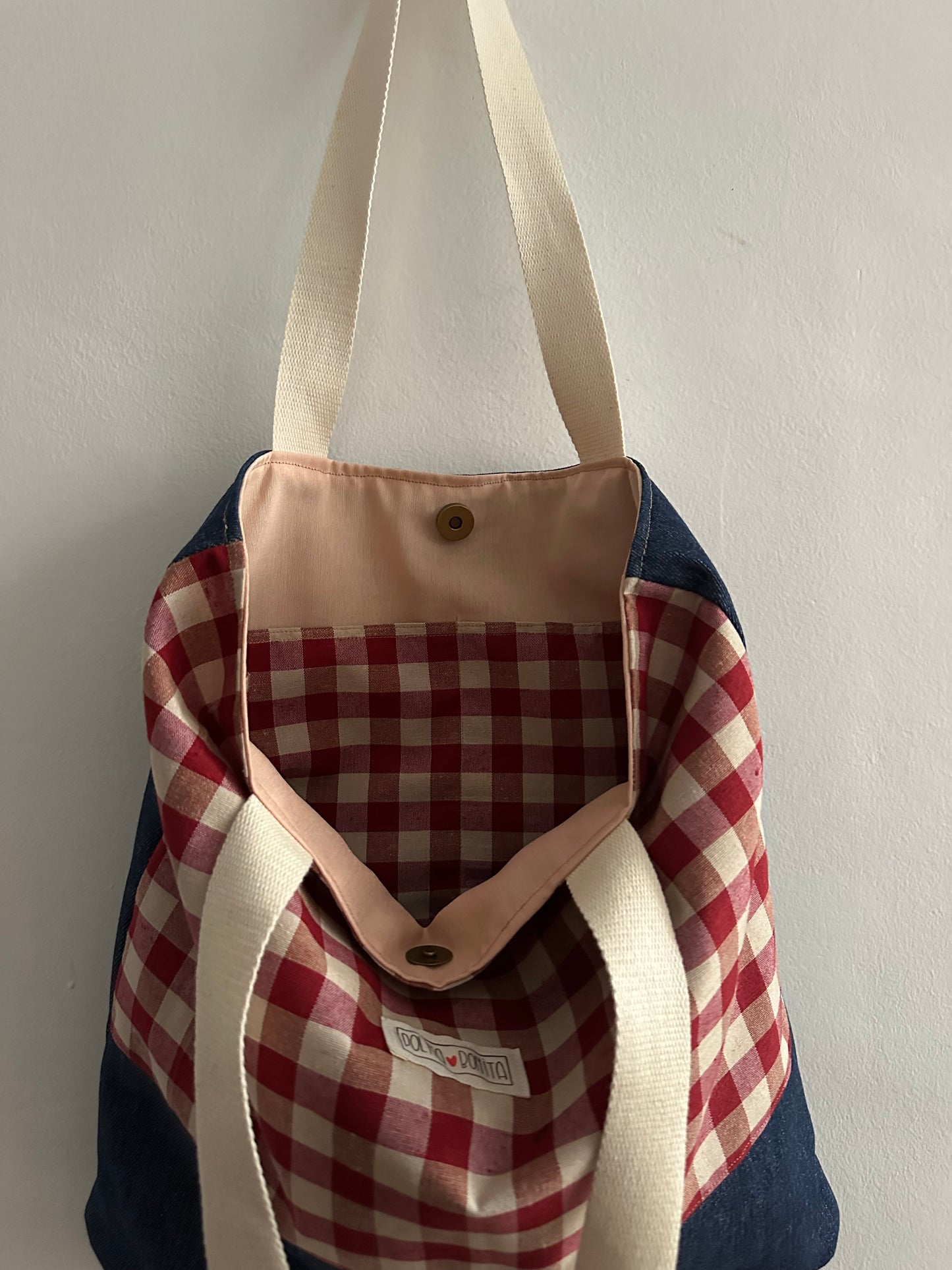 Tote “udaberria” vichy rojo