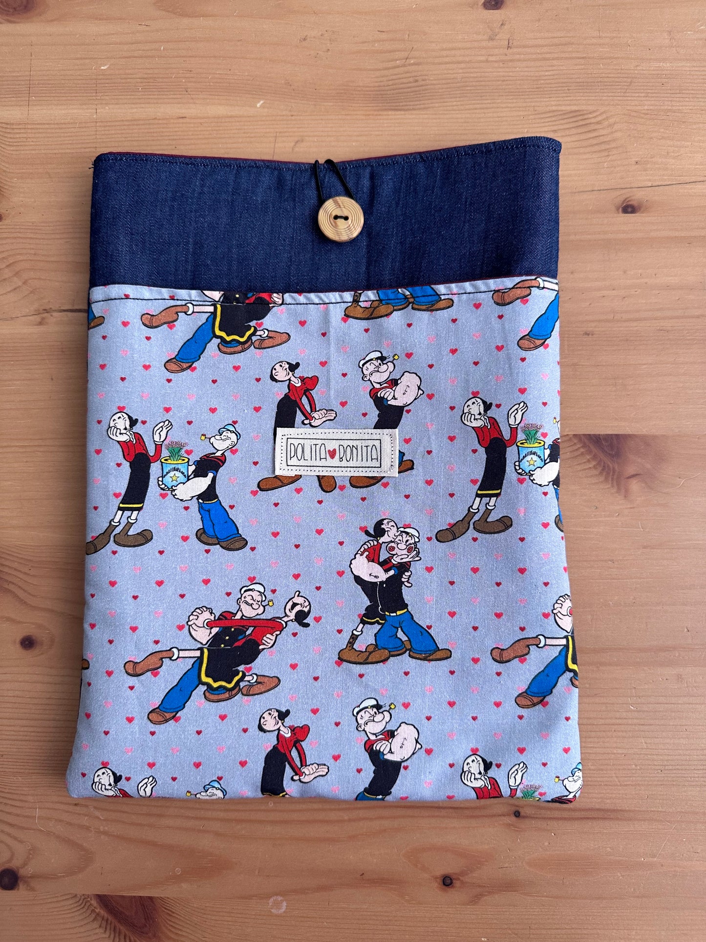 FUNDA LIBRO GRANDE/IPAD “POPEYE Y OLIVIA”