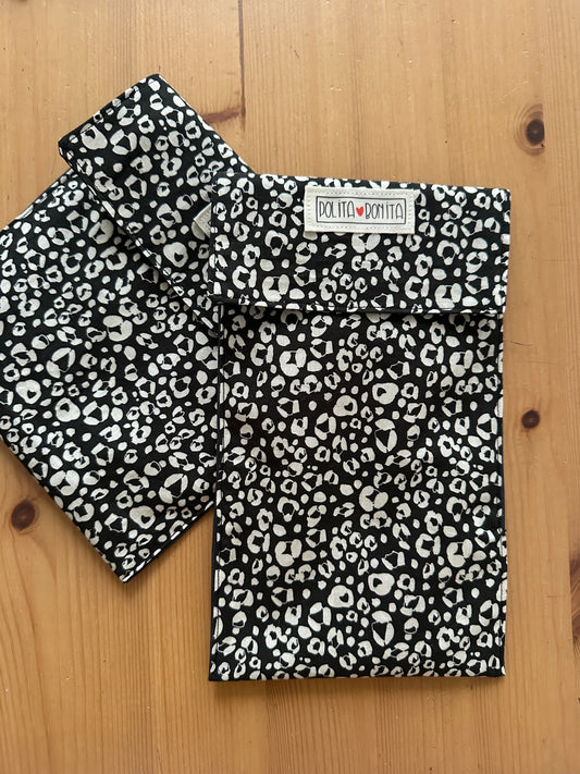 Eco sobre reutilizable large “animal print negro”