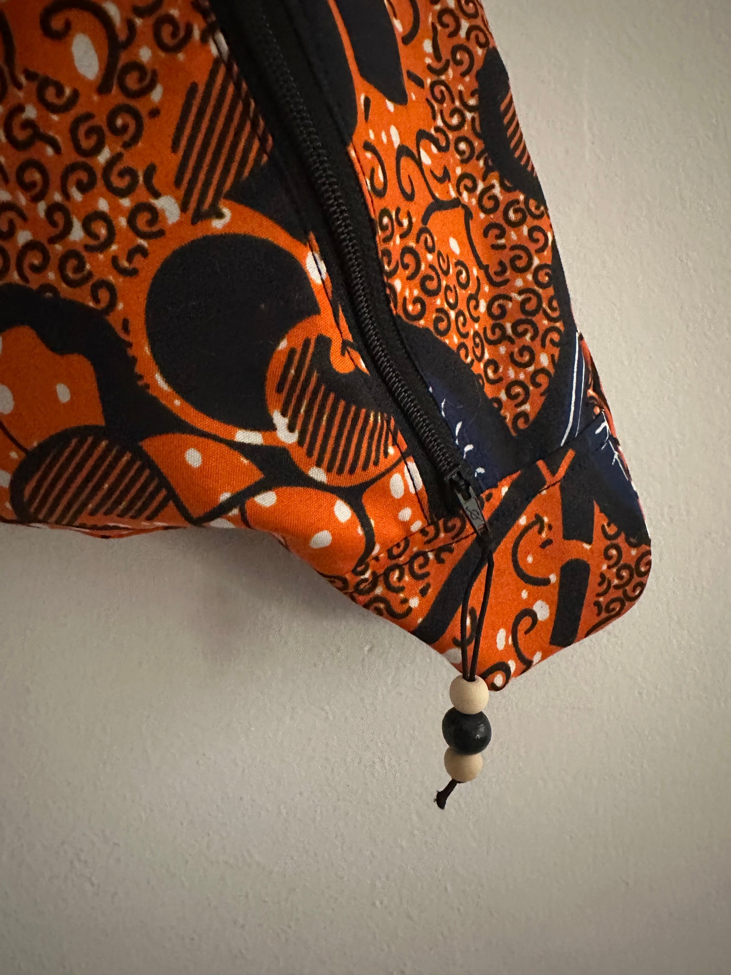 Maxi Riñonera africana tela Wax “Nana naranja”|polita bonita