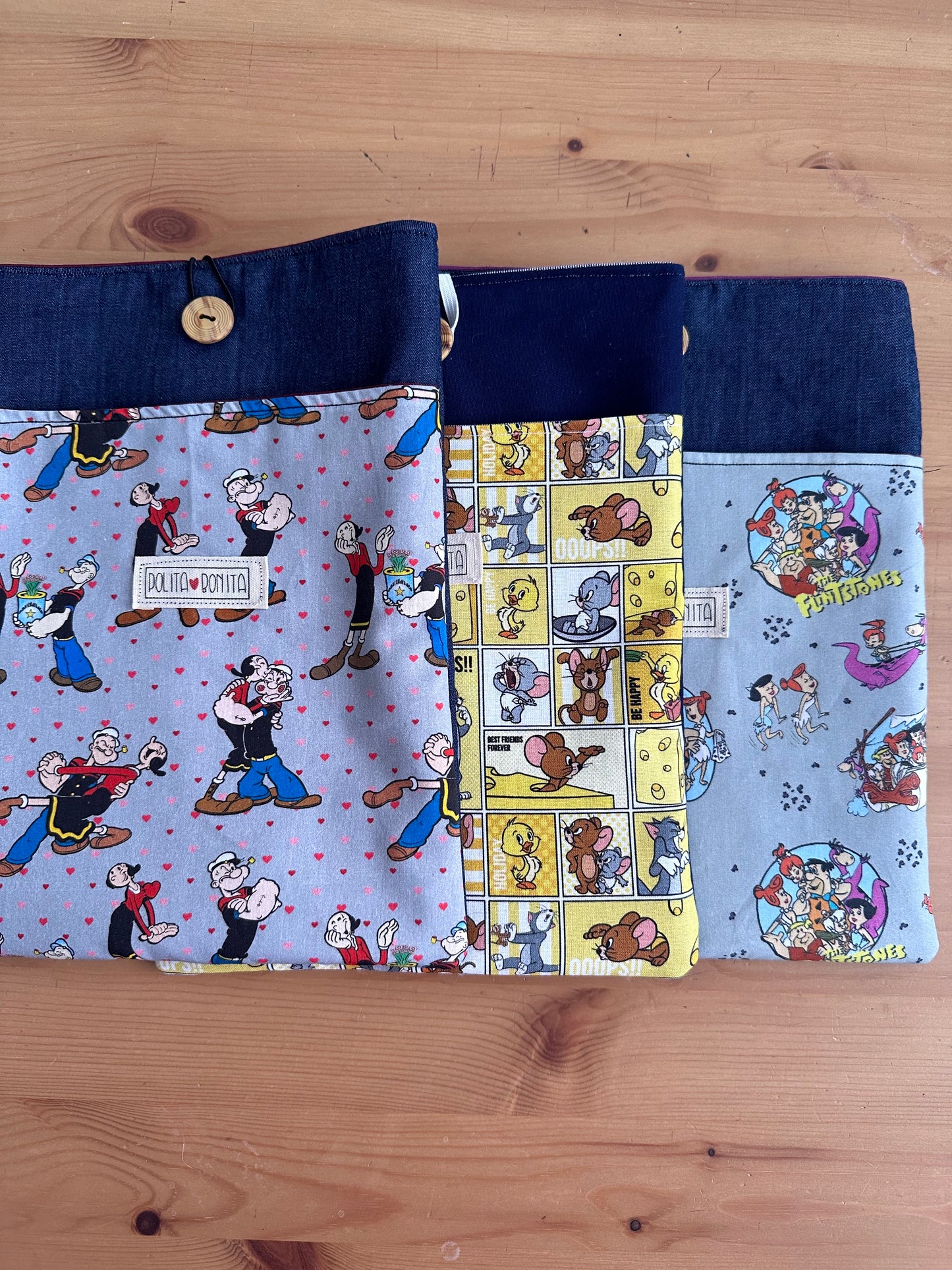 FUNDA LIBRO GRANDE/IPAD “POPEYE Y OLIVIA”