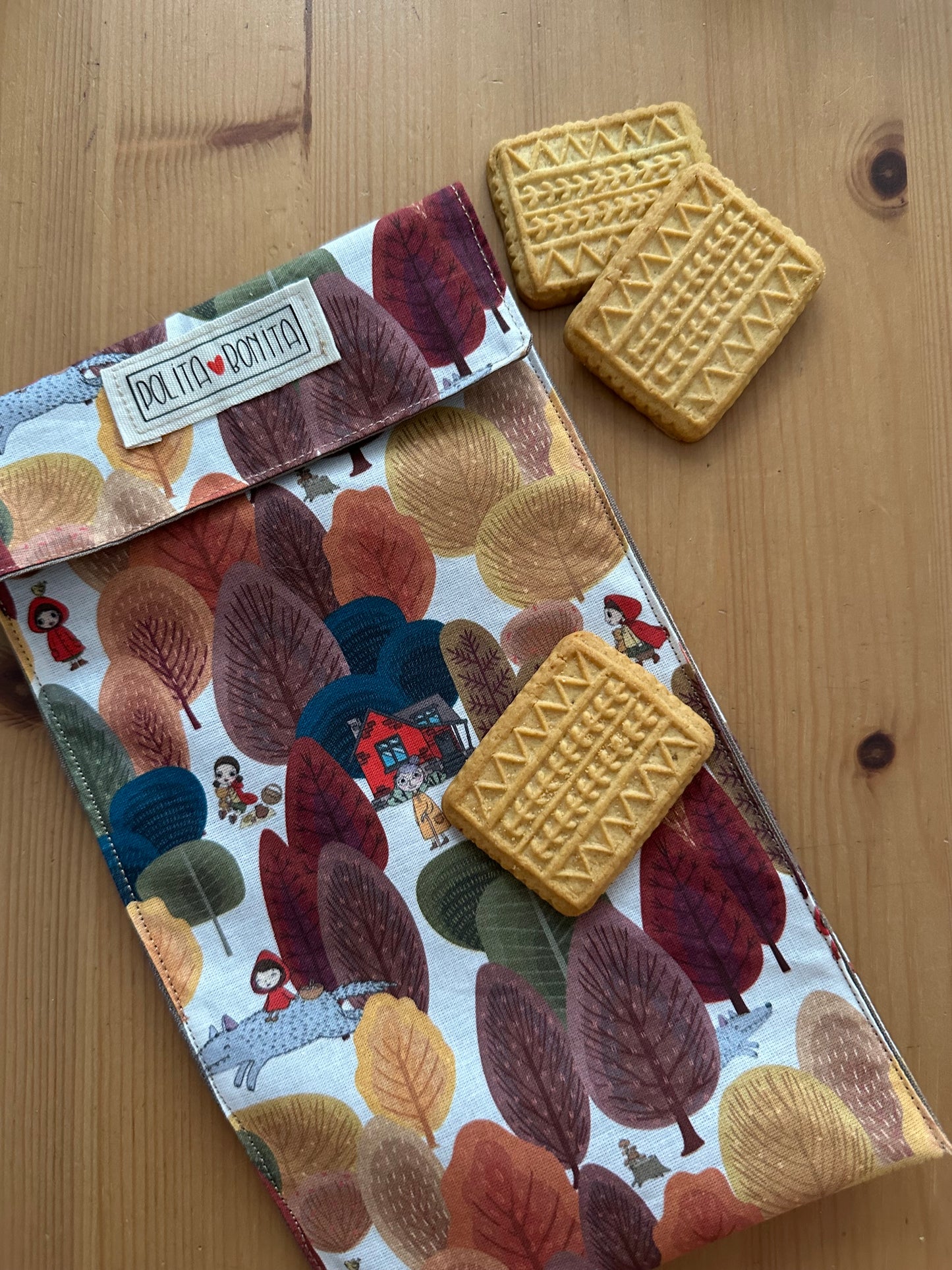 Bolsa reutilizable large “caperucita otoño”|polita bonita