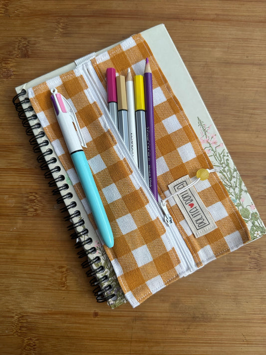Estuche para libreta “Vichy amarillo”|polita bonita