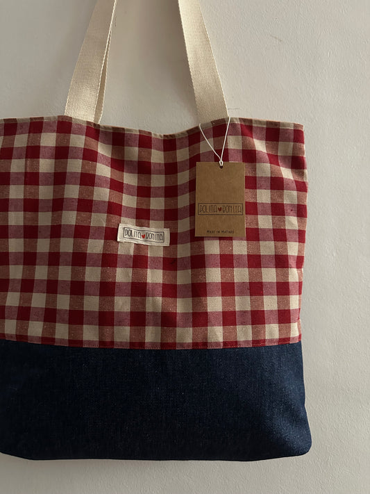 Tote “udaberria” vichy rojo