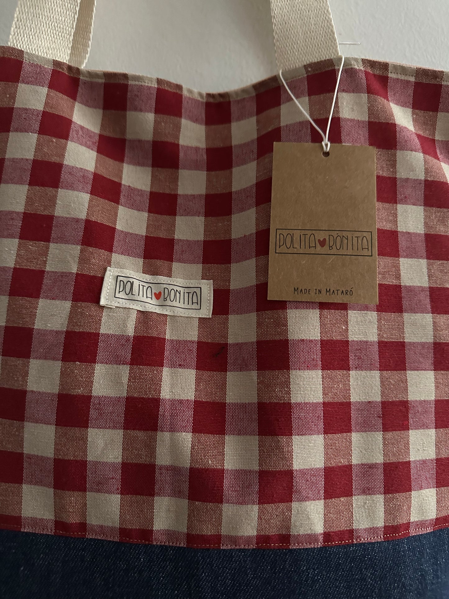Tote “udaberria” vichy rojo