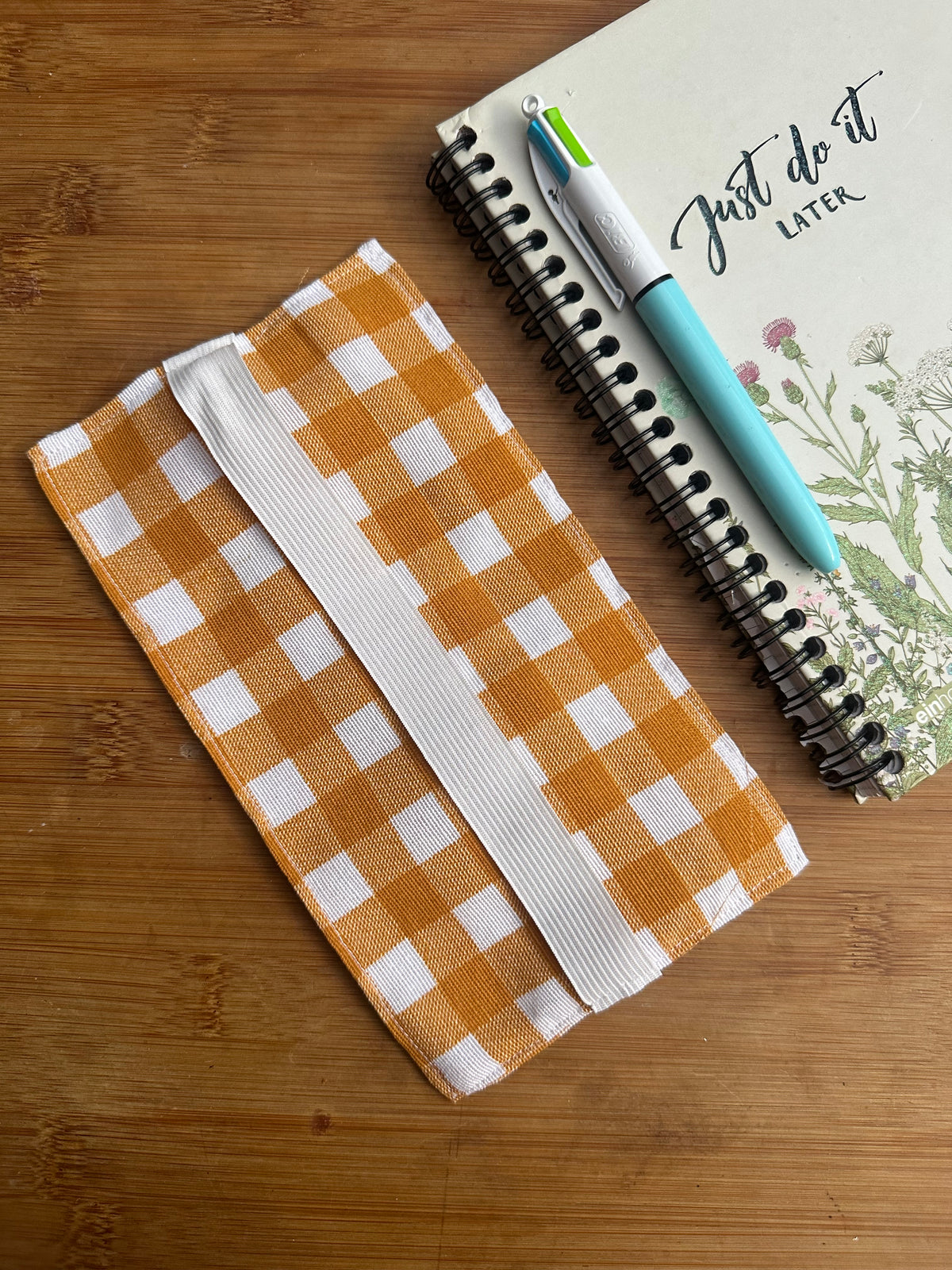 Estuche para libreta “Vichy amarillo”|polita bonita