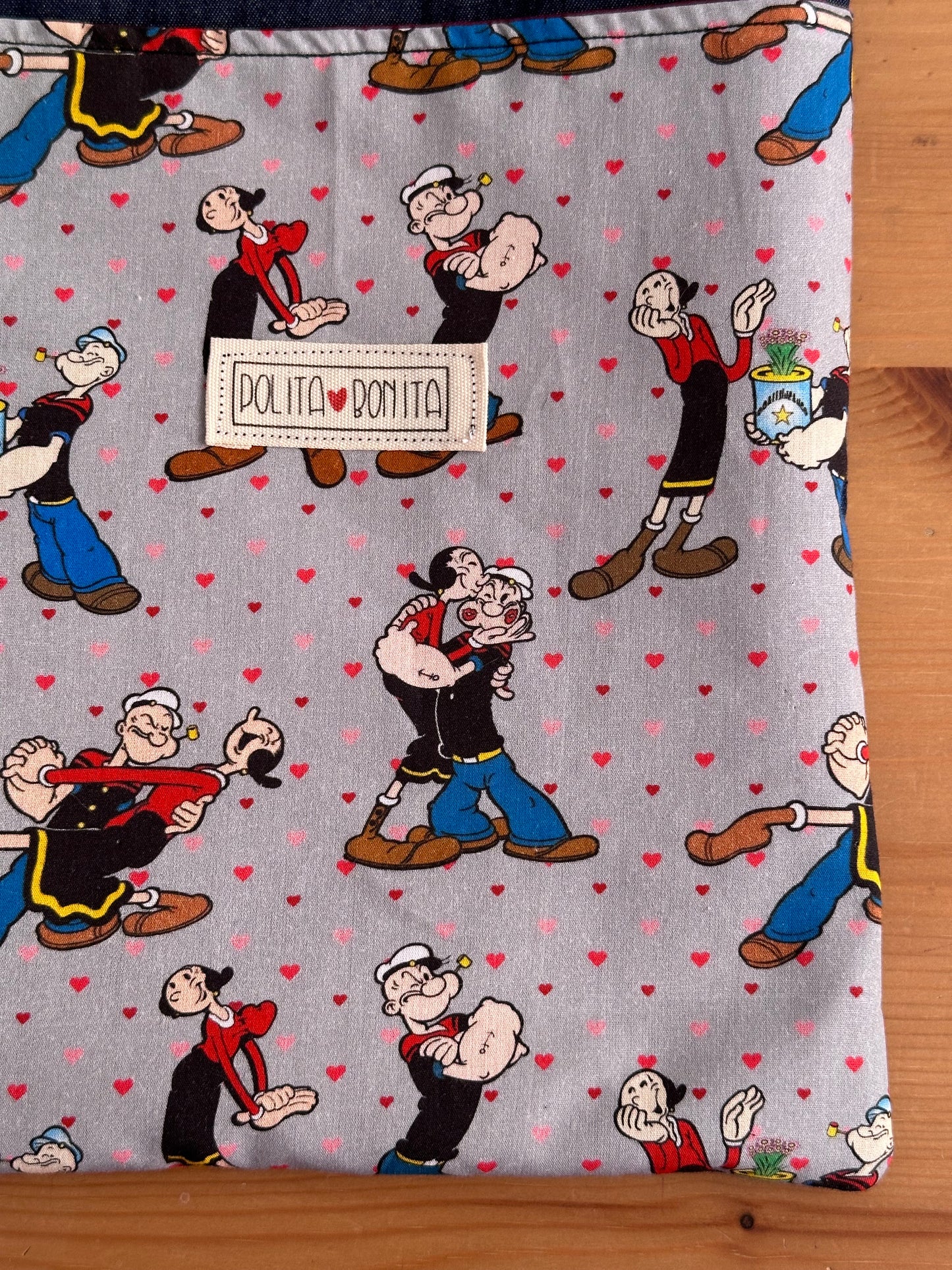 FUNDA LIBRO GRANDE/IPAD “POPEYE Y OLIVIA”