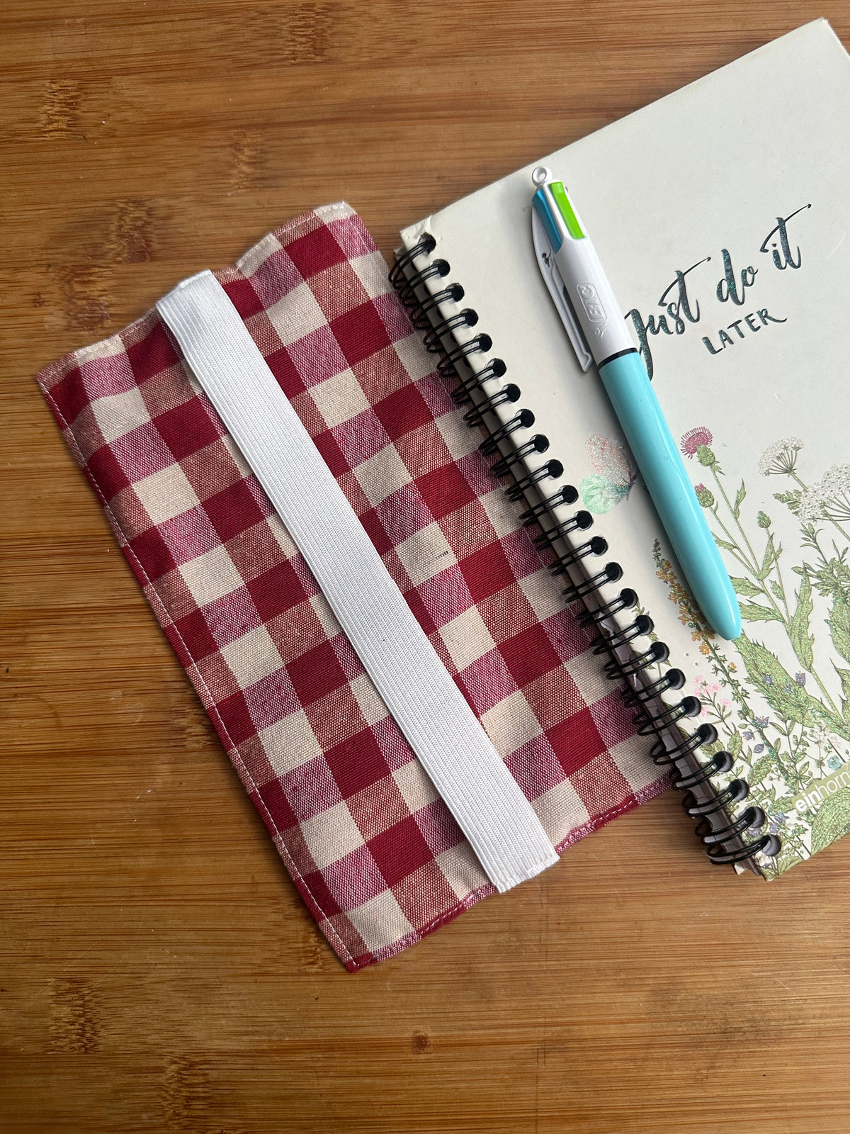 Estuche para libreta “Vichy rojo”|polita bonita