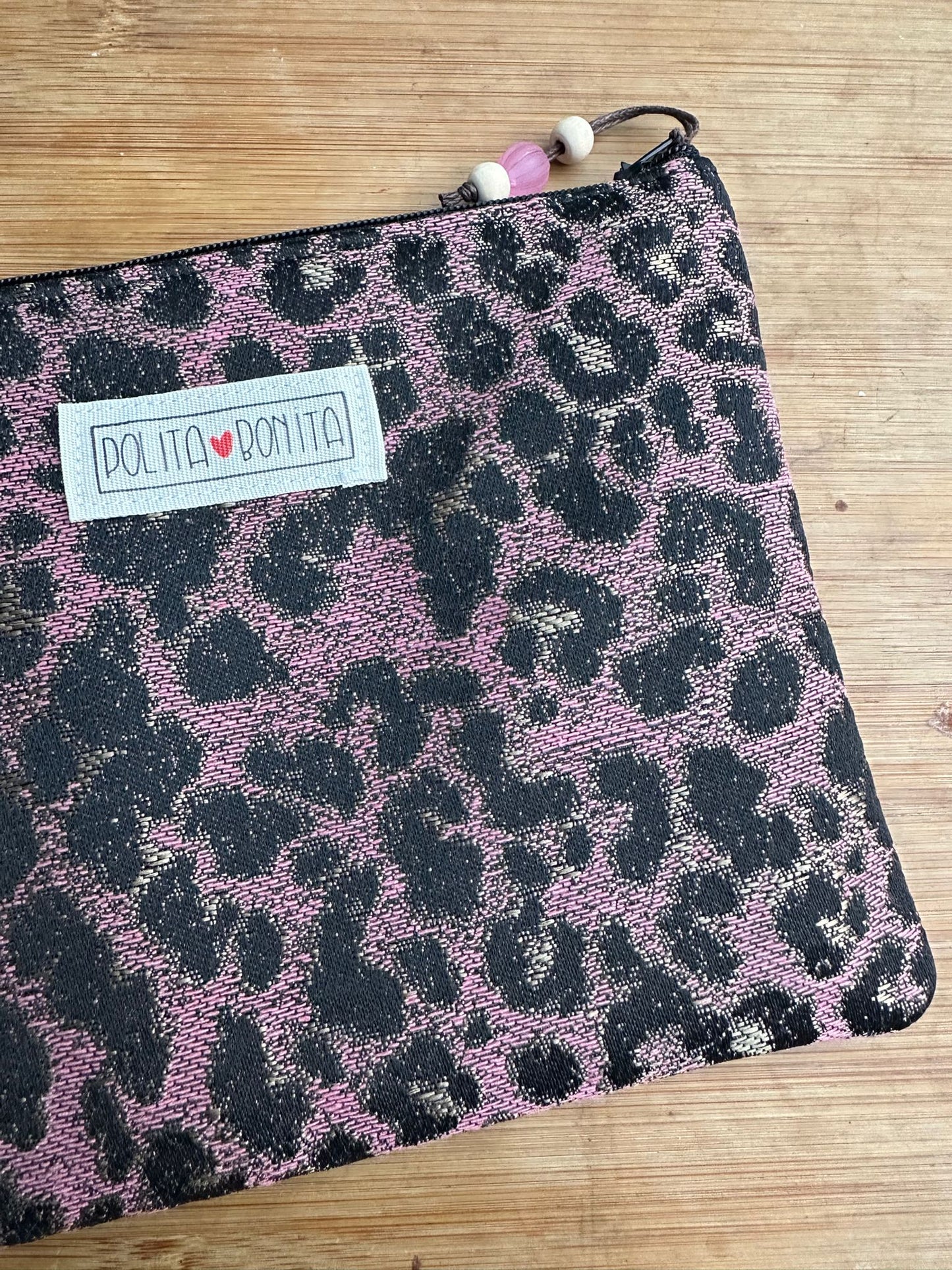 Neceser midi “animal print pink"