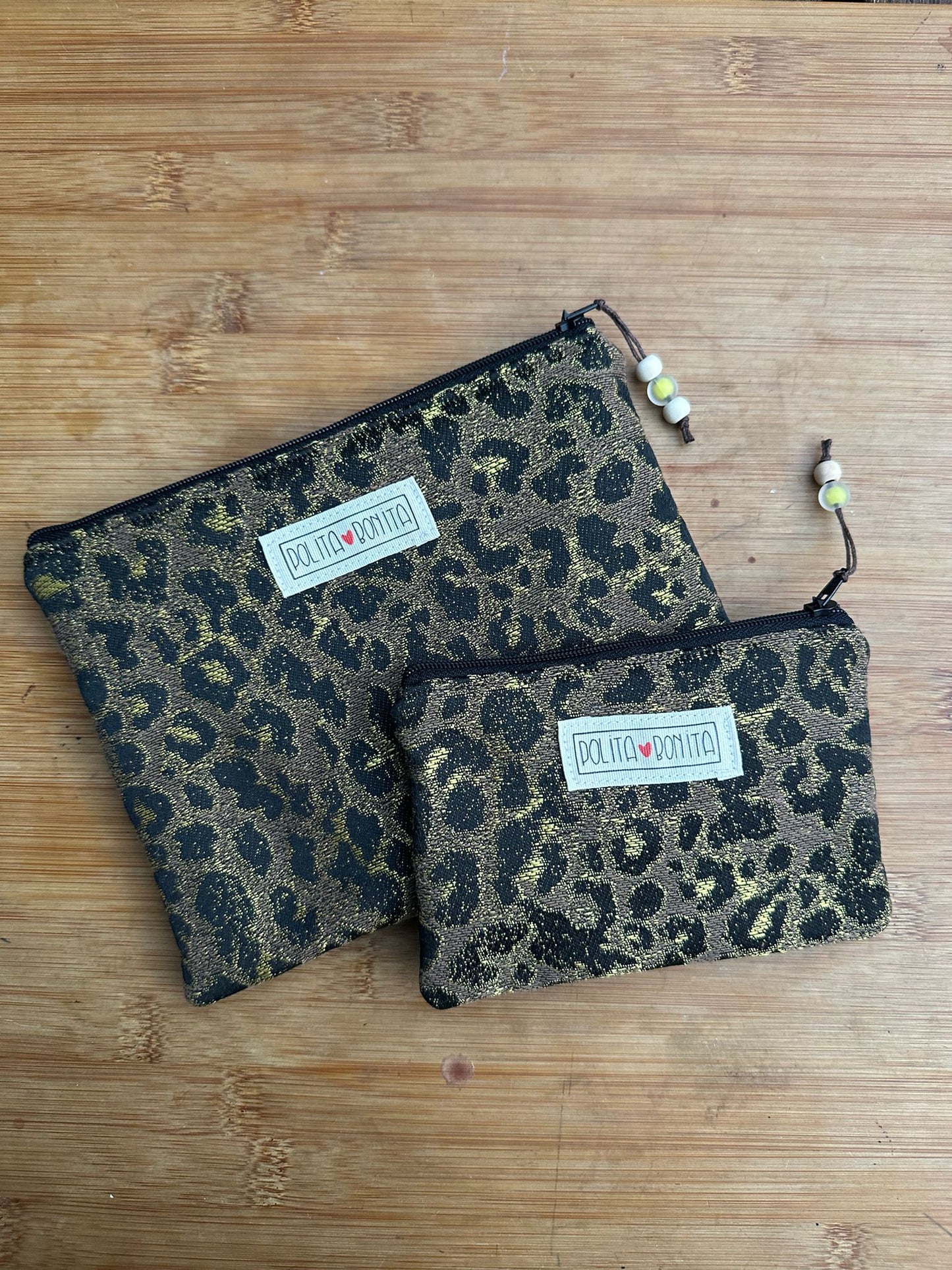 Neceser txiki “animal print black"