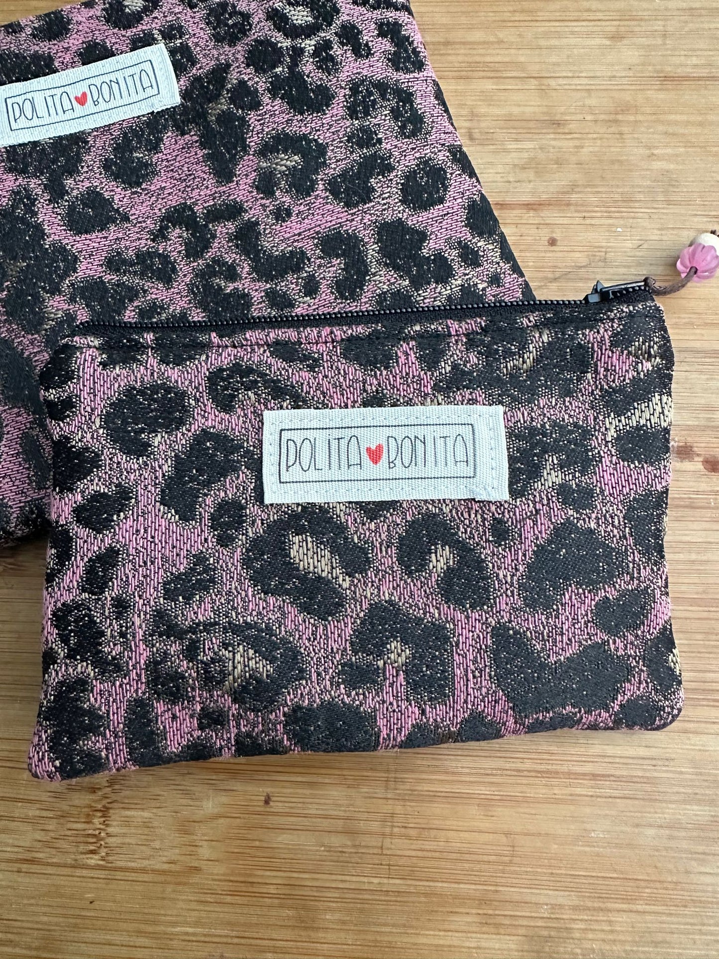 Neceser midi “animal print pink"