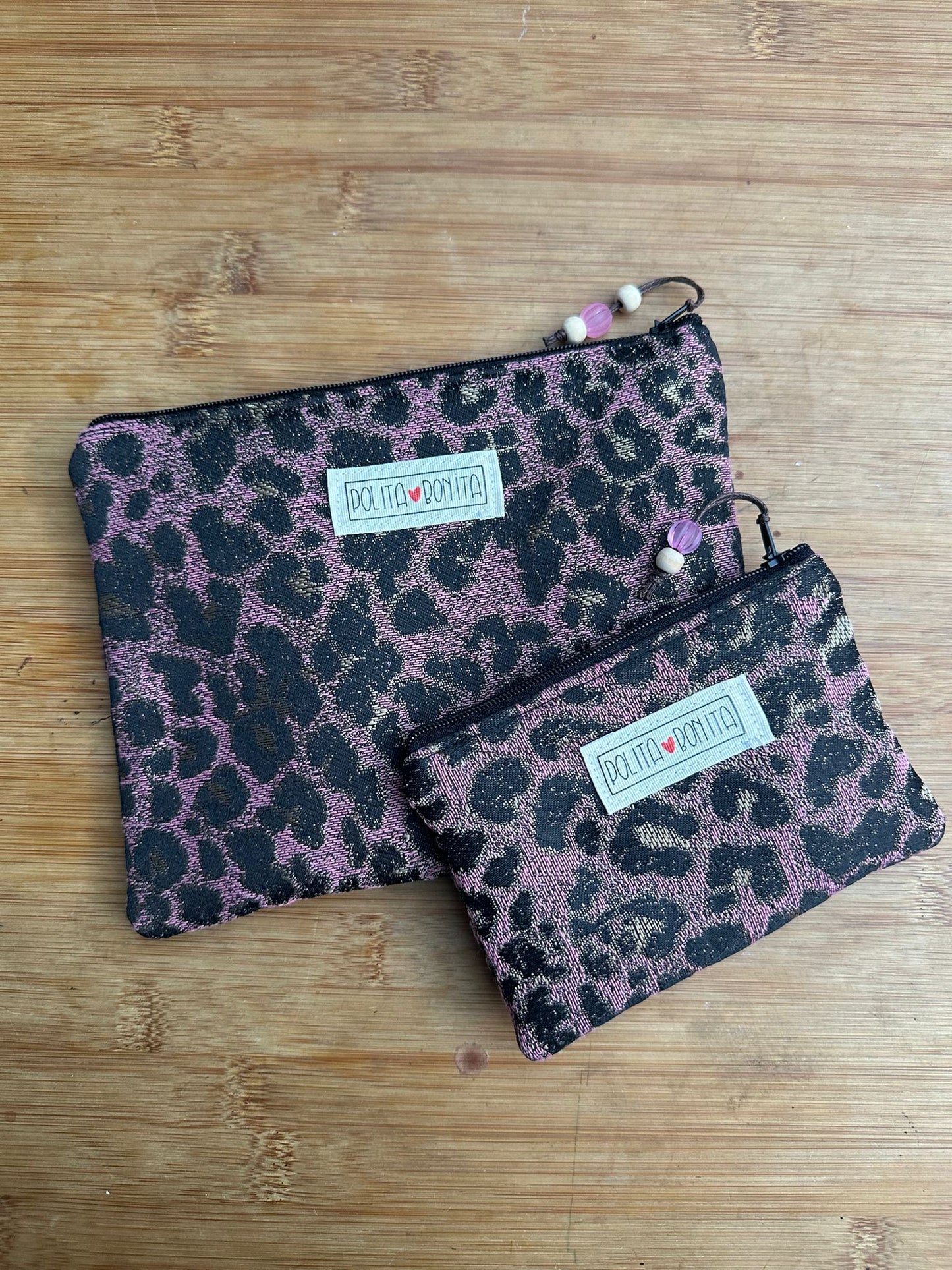 Neceser midi “animal print pink"