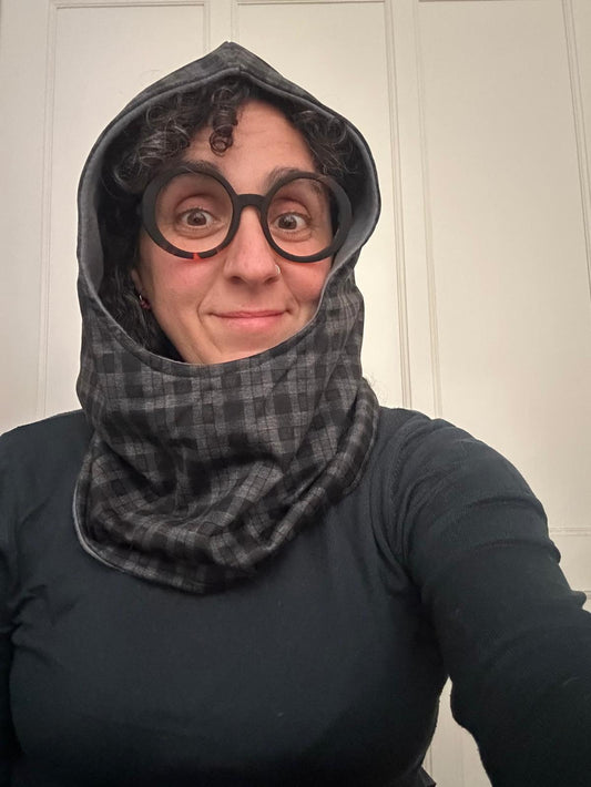 kaputxa adulto "Cuadros gris"