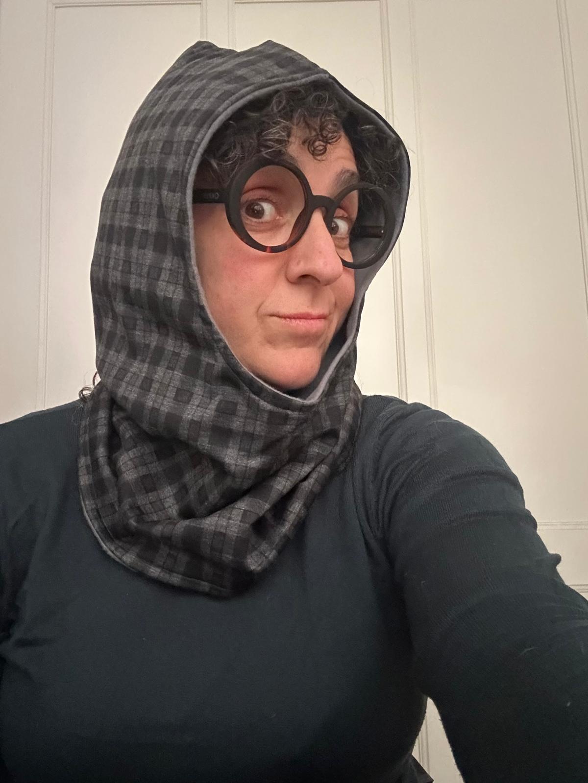 kaputxa adulto "Cuadros gris"