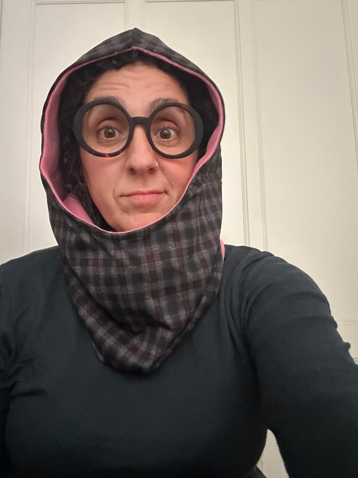 kaputxa adulto "cuadros arrosa"