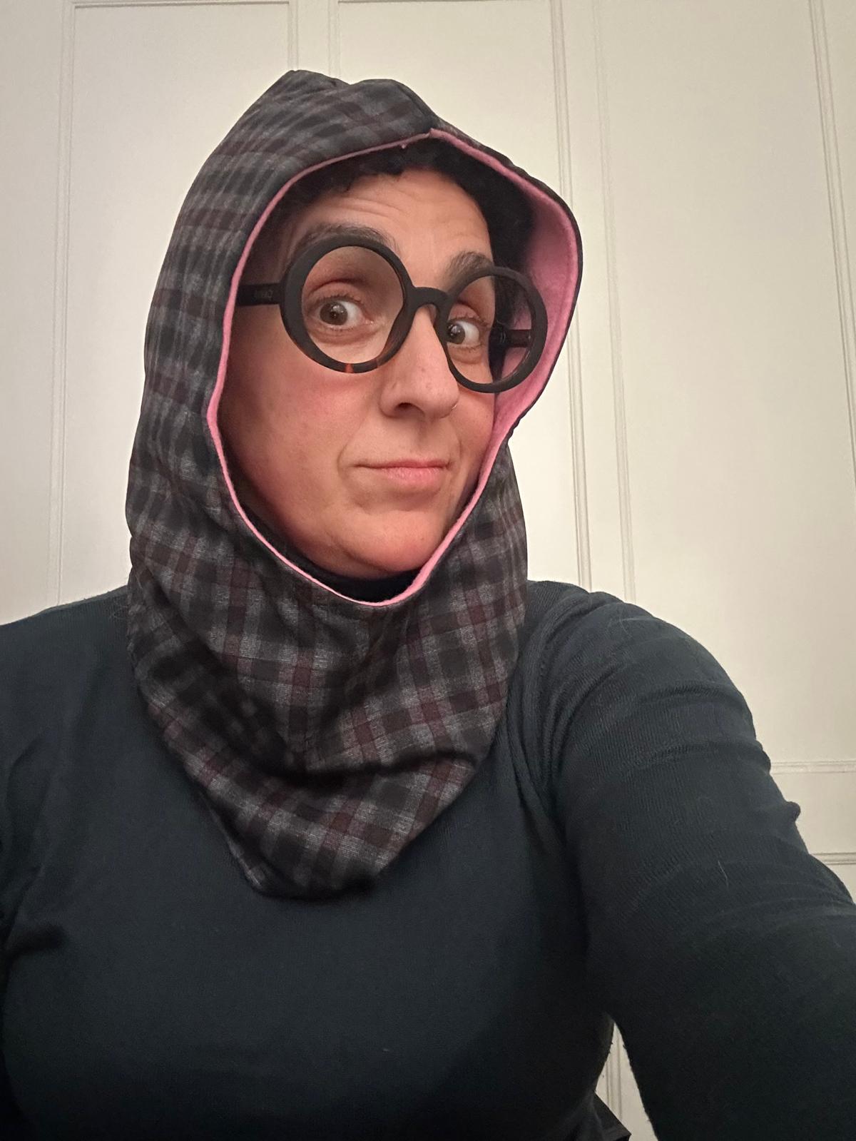 kaputxa adulto "cuadros arrosa"