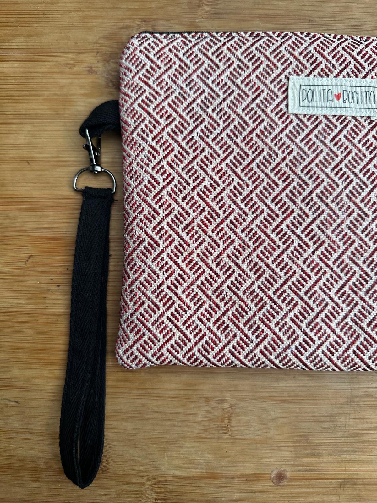 bolso de mano clutch "geometrik arrosazuria"