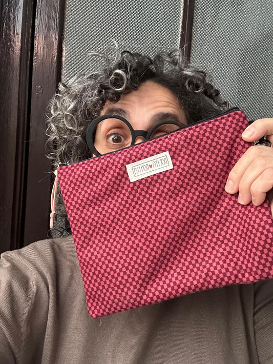 bolso de mano clutch "geometrik arrossa"